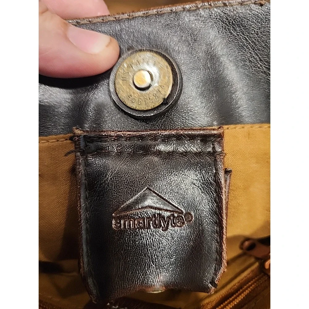 Smartlyte Brown‎ Vegan Leather Satchel Tote Shoulder Purse